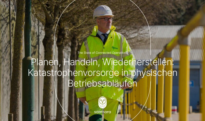Titelbild des Berichts zur Katastrophenvorsorge in physischen Betriebsabläufen